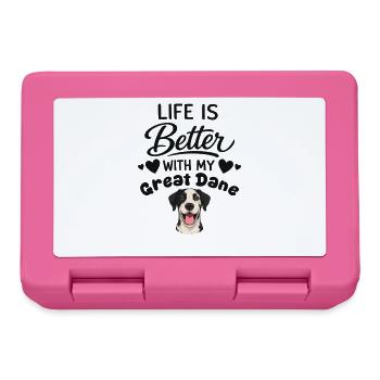Life is better with my Great Dane - Lunchbox - pink - Front