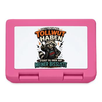 Tollwut? Du stehst oben auf meiner Bissliste - Brotdose - Pink - Vorne