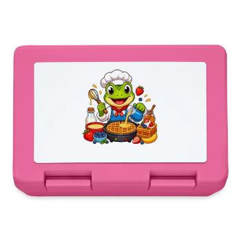 Cooking frog baking waffles - Lunchbox - pink - Front