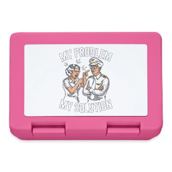 Pilote privé mon problème Mon pictogramme Papa Maman - Boîte à goûter - rose - Devant
