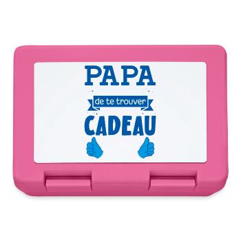 Papa le meilleur cadeau tu nous as déjà drôle - Boîte à goûter - rose - Devant