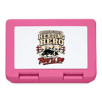 Border Collie, Herding Hero Funny Border Collie - Lunchbox - pink - Front