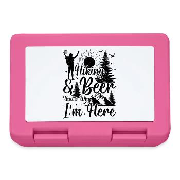 Randonnée et bière, c’est pour ça que je suis là - Mountain Hikin - Boîte à goûter - rose - Devant