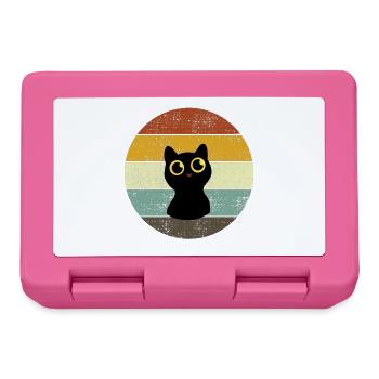 Chat mignon Retro Sunset Style Vintage - Boîte à goûter - rose - Devant