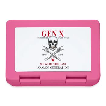 Gen X – Raised Outside Stayed Tough - Lunchbox - pink - Front