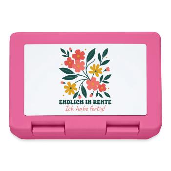 Endlich in Rente Abschied Wildblumen - Brotdose - Pink - Vorne