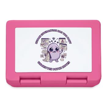 Human Interaction Has Too Many Patch Notes - Lunchbox - pink - Front