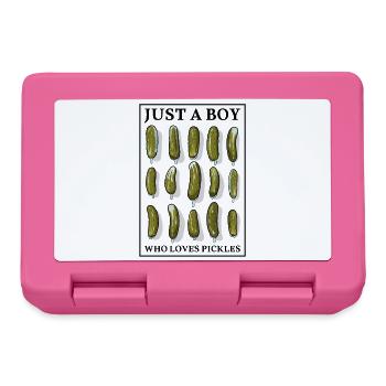 JUSTE UN GARÇON QUI ADORE LES CORNICHONS - avec cadre - Boîte à goûter - rose - Devant