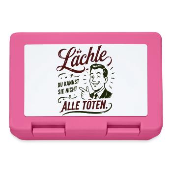 Lächle Du kannst sie nicht töten - Brotdose - Pink - Vorne