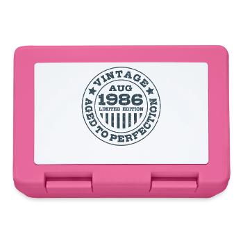 Vintage August 1986 Limited Edition Circle - Lunchbox - pink - Front