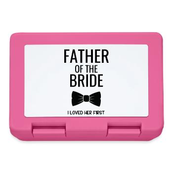 Father Bride Bowtie - Lunchbox - pink - Front
