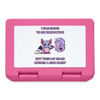 ADHD Side Quest Bat - Lunchbox - pink - Front
