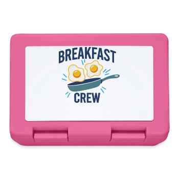Breakfast Crew Funny Brunch Coffee Pancake Food - Lunchbox - pink - Front