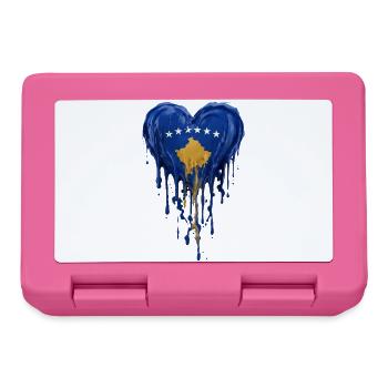 Kosovo Blue Heart Drop - Lunchbox - pink - Front