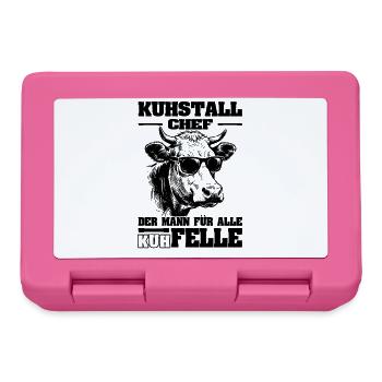 Kuhstall Chef | Führungskraft Landwirt | Bauer - Brotdose - Pink - Vorne
