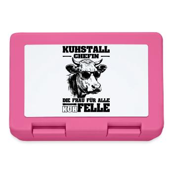 Kuhstall Chefin | Führungskraft Landwirt | Bauer - Brotdose - Pink - Vorne