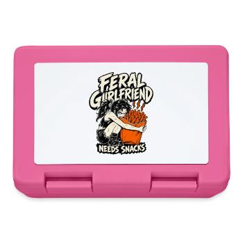 Feral Girlfriend Needs Snacks, Unhinged Girlfriend - Lunchbox - pink - Front