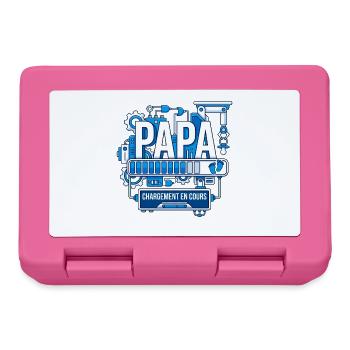 Papa Chargement En Cours 2026 Cadeau Futur Papa - Boîte à goûter - rose - Devant