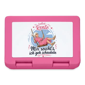 Endlich Rente - Mir reichts, ich geh schaukeln - Brotdose - Pink - Vorne