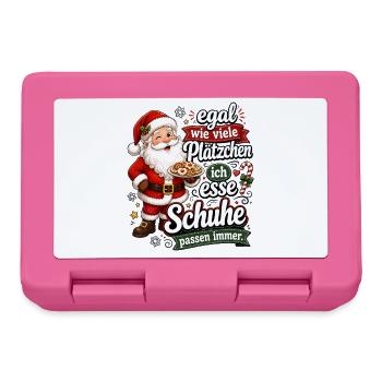 Egal wie viele Plätzchen Schuhe passen immer - Brotdose - Pink - Vorne