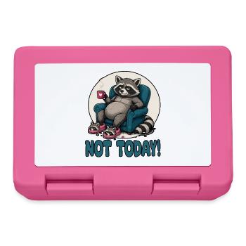Lazy raccoon on coffee break - Lunchbox - pink - Front