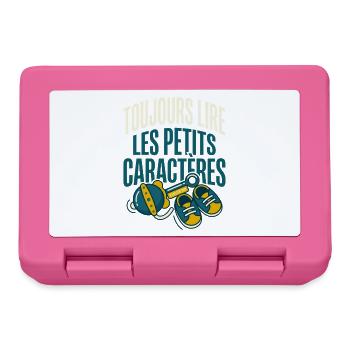 Futur Papa Humour Petits Caractères - Boîte à goûter - rose - Devant