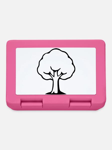 Baums schwarz Geschenk Naturliebhaber - Brotdose - Pink
