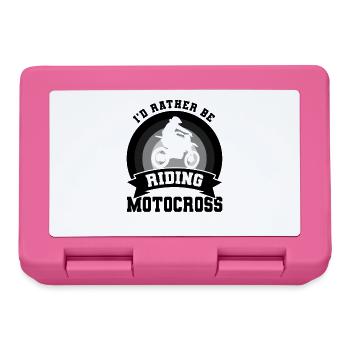 Drôle de dicon du motocross - Boîte à goûter - rose - Devant