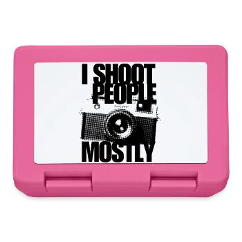 Ich fotografiere meistens Leute, Fotografen, Kamerahumor, - Brotdose - Pink - Vorne
