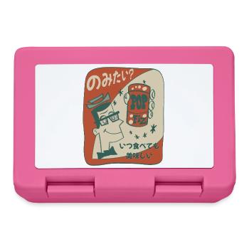 Retro Japan Pop-Fizz Cartoon - Brotdose - Pink - Vorne