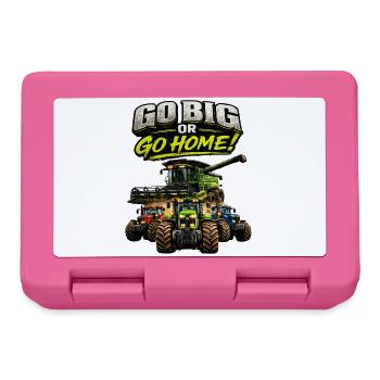 Go Big oder Go Home Traktoren - Brotdose - Pink - Vorne