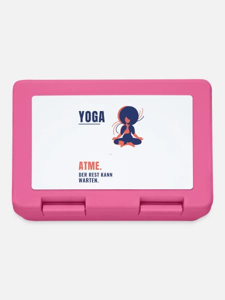 Yoga Atme Der Rest Kann Warten Yogalehrerin - Brotdose - Pink