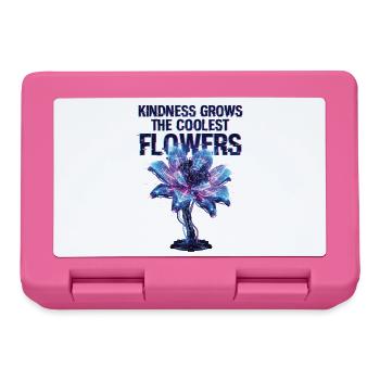 Freundlichkeit Lässt Die Coolsten Blumen Wachsen - Brotdose - Pink - Vorne