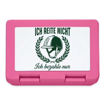Ich reite nicht ich bezahle nur - Brotdose - Pink - Vorne