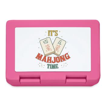 Mahjong-Spiel-Sozialclub Es ist Mahjong-Zeit - Brotdose - Pink - Vorne