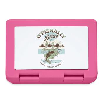 Vintage Fishing Retirement - Lunchbox - pink - Front