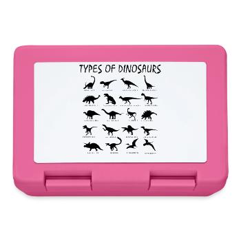 Arten von Dinosauriern Prähistorische T-Rex-Fossilienliebhaber - Brotdose - Pink - Vorne