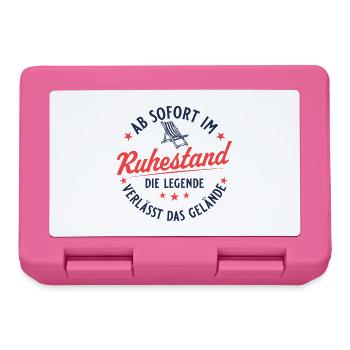Ruhestand Retro Liegestuhl Abschied Rente - Brotdose - Pink - Vorne