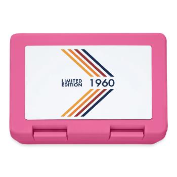 1960 Limited Edition Geburtstag Mann Frau Vintage - Brotdose - Pink - Vorne