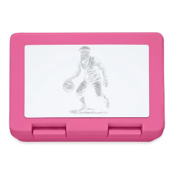 James A Basketballspieler Skizze - Brotdose - Pink - Vorne