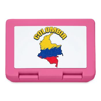 Map Of Colombian Flag Colombia - Lunchbox - pink - Front