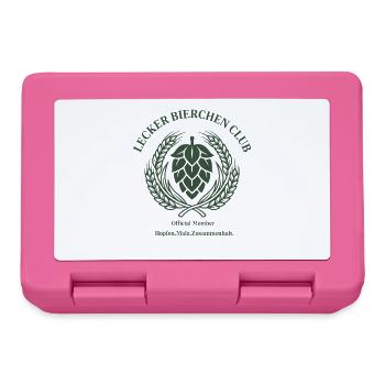 Lecker Bierchen Club Official Member - Brotdose - Pink - Vorne