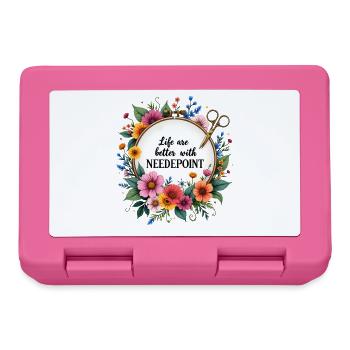 Life Are Better with Needlepoint - Brotdose - Pink - Vorne