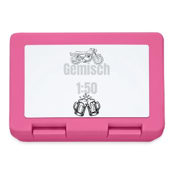 Gemisch Motorrad Bier 1:50 - Brotdose - Pink - Vorne
