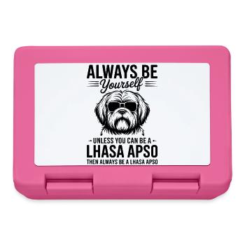 Lhasa Apso Drôle, Cadeau Lhasa Apso - Boîte à goûter - rose - Devant