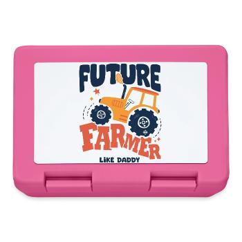 Futur fermier comme papa bébé tracteur - Boîte à goûter - rose - Devant