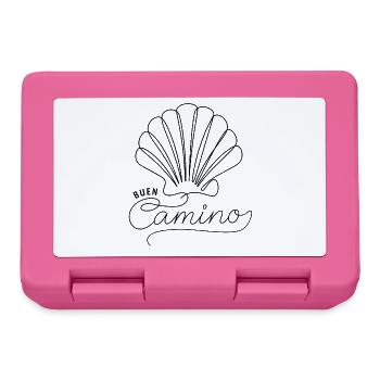 Buen Camino | Jakobsmuschel, Pilger, Santiago - Brotdose - Pink - Vorne