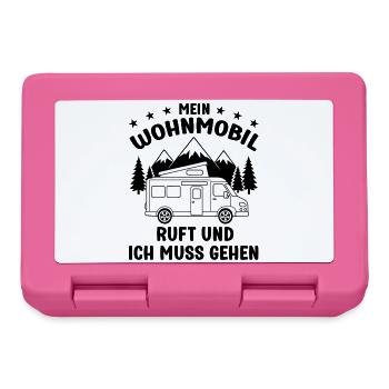 Mein Wohnmobil ruft und ich muss gehen Camping - Brotdose - Pink - Vorne