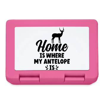 Antilope Silhouette Spruch - Brotdose - Pink - Vorne
