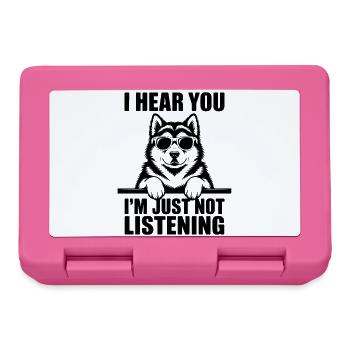 Alaskan Malamute Sprüche Alaskan Malamute Geschenk - Brotdose - Pink - Vorne